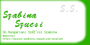 szabina szucsi business card